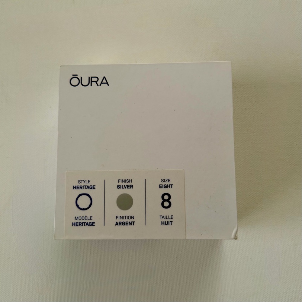 Oura ring 3 Heritage Silver Ring Size 8